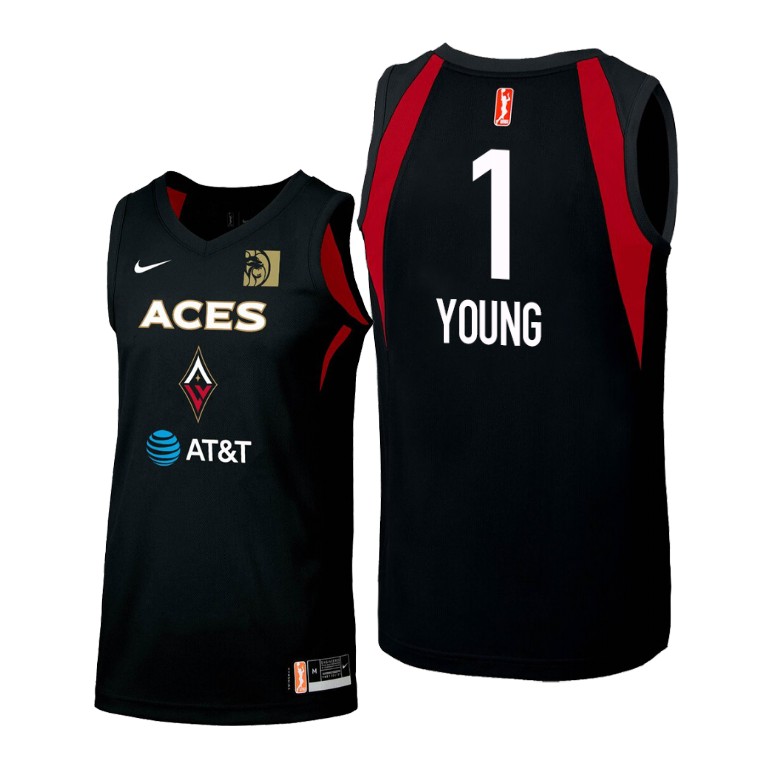 WOMEN Tamera Young Primary Las Vegas Aces 2019 Jersey