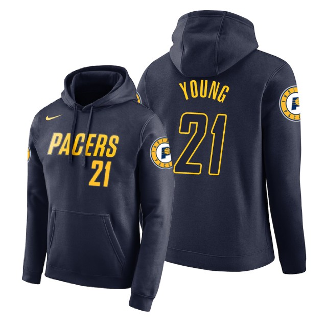 Indiana Pacers Thaddeus Young #21 Navy 2018 City Edition Hoodie Indiana Pacers Thaddeus Young #21 Navy 2018 City Edition Hoodie
