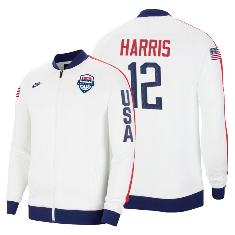 2020 Tokyo Olympics USA National Team Tobias Harris Philadelphia 76ers White Jacket 2020 Tokyo Olympics USA National Team Tobias Harris Philadelphia 76ers White Jacket
