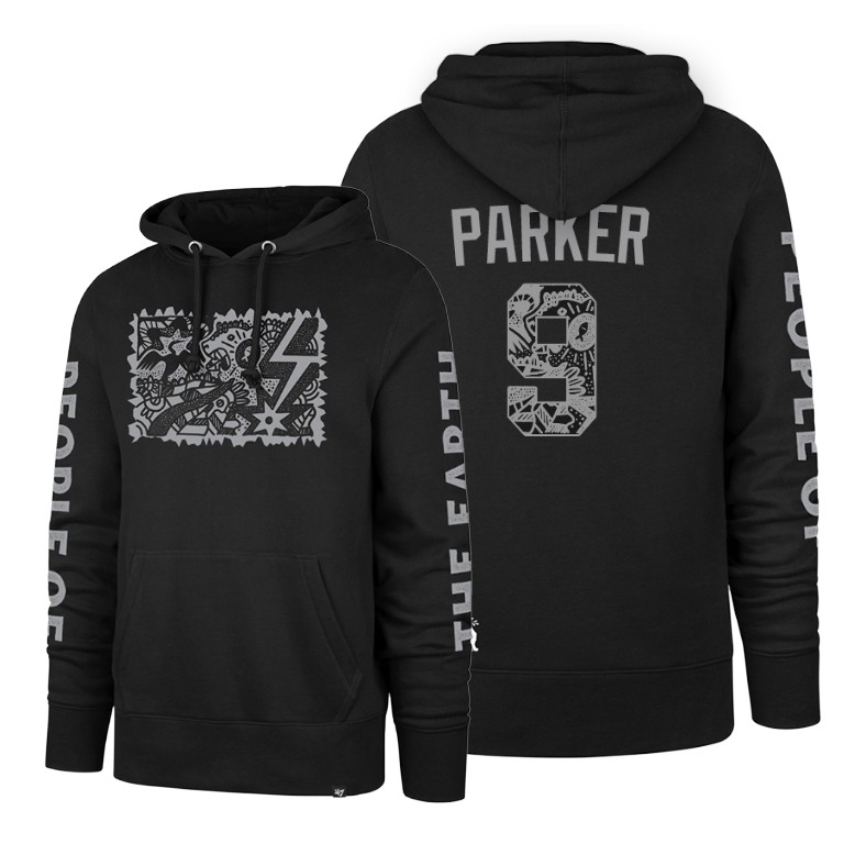 Tony Parker #9 Spurs X Patty Mills X Tap Pilam Black Hoodie Tony Parker #9 Spurs X Patty Mills X Tap Pilam Black Hoodie