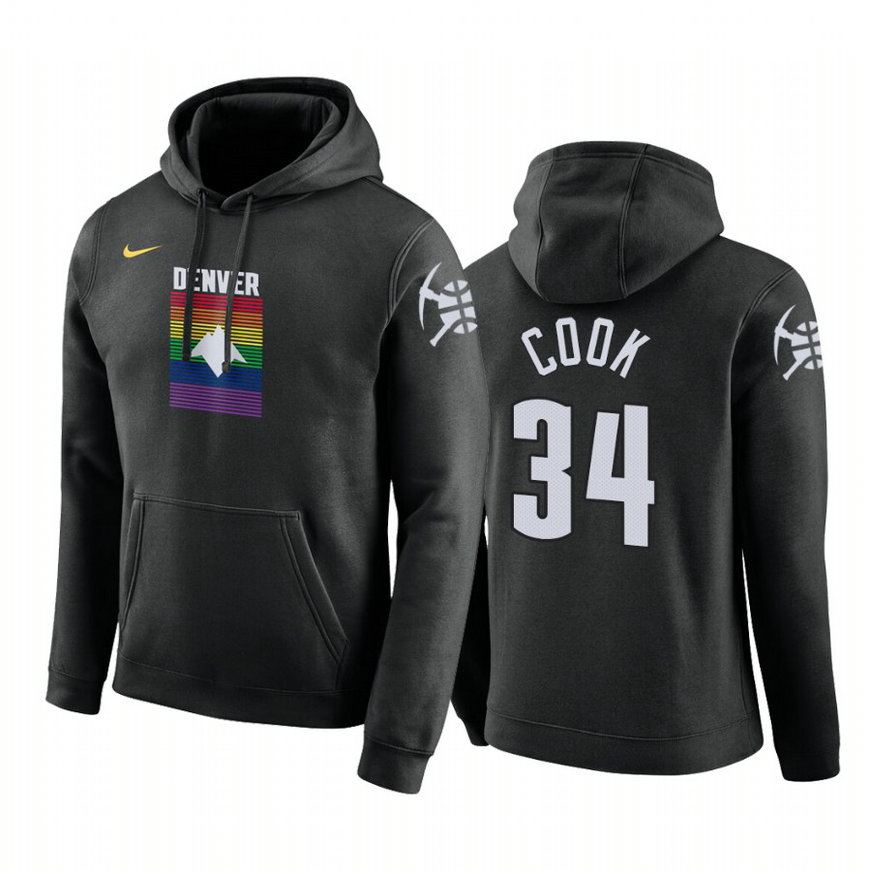 Tyler Cook #34 Denver Nuggets 2019-20 City Black Pullover Hoodie Tyler Cook #34 Denver Nuggets 2019-20 City Black Pullover Hoodie
