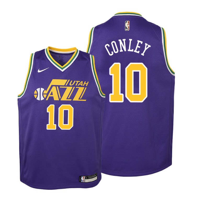 YOUTH Utah Jazz 2019-20 Mike Conley #10 Hardwood Classics Purple Jersey
