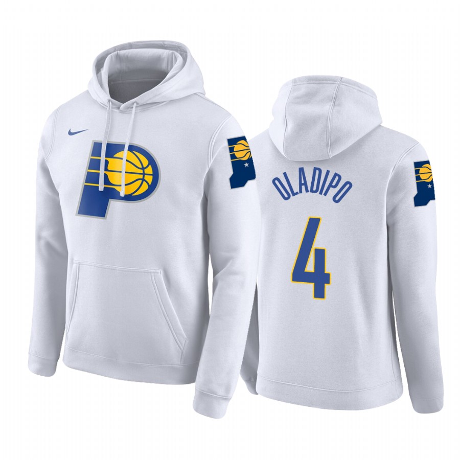 Victor Oladipo #4 Indiana Pacers 2019-20 City White Pullover Hoodie
