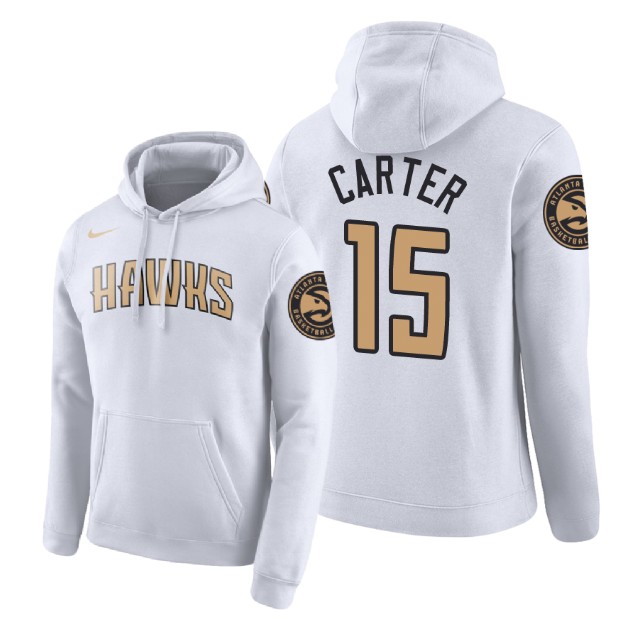 Atlanta Hawks Vince Carter #15 White 2018 City Edition Hoodie
