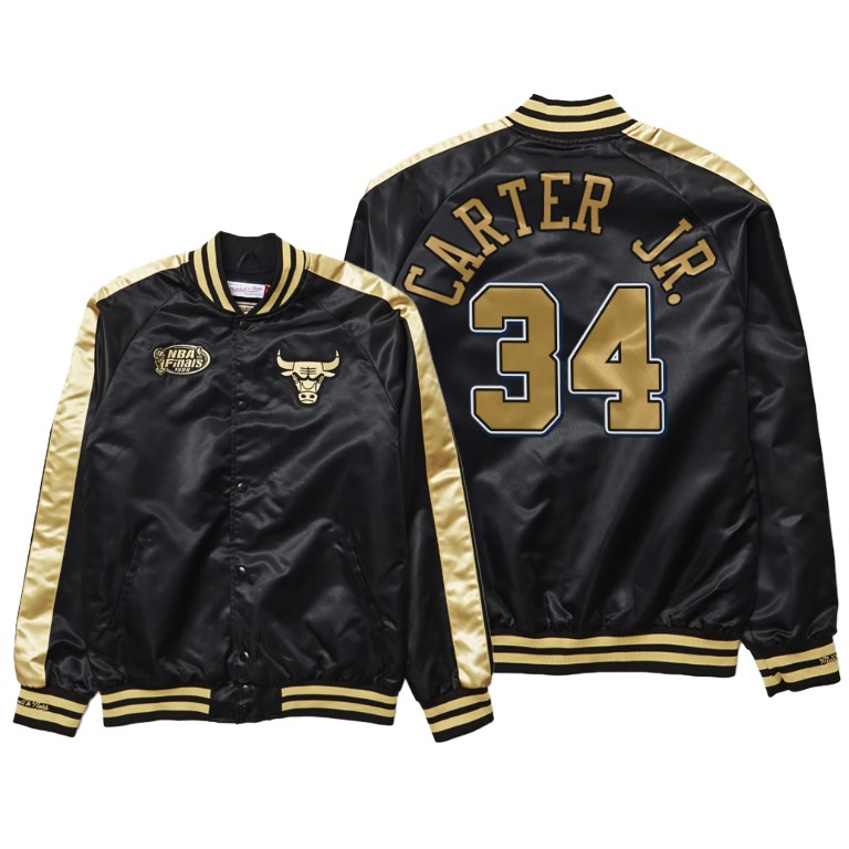 Wendell Carter Jr. Bulls 1998 NBA Finals Black Gold Jacket