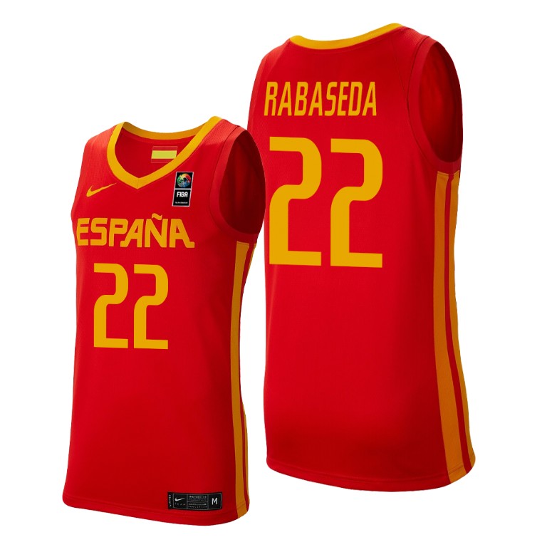 Spain 2019 FIBA Baketball World Cup Xavi Rabaseda Red Jersey Spain 2019 FIBA Baketball World Cup Xavi Rabaseda Red Jersey