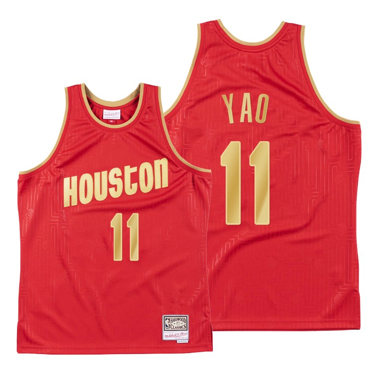 Yao Ming 2020 CNY Houston Rockets Red Throwback Jersey