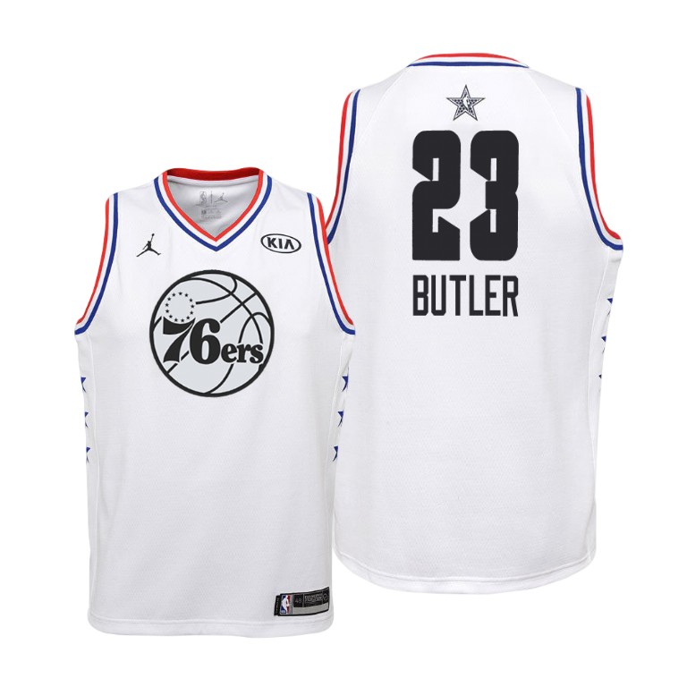 YOUTH Philadelphia 76ers #23 Jimmy Butler 2019 All-Star White Jersey