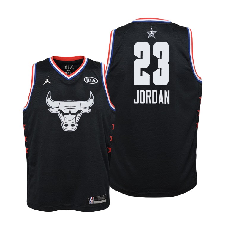 YOUTH Chicago Bulls #23 Michael Jordan 2019 All-Star Black Jersey