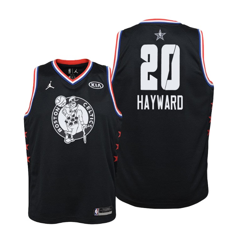 YOUTH Boston Celtics #20 Gordon Hayward 2019 All-Star Black Jersey
