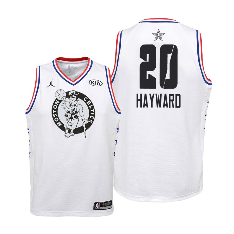 YOUTH Boston Celtics #20 Gordon Hayward 2019 All-Star White Jersey