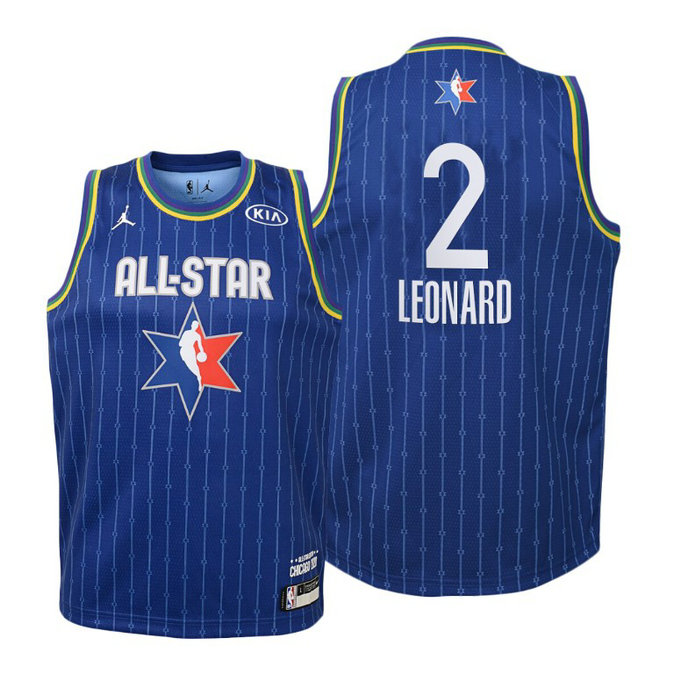 YOUTH Los Angeles Clippers #2 Kawhi Leonard 2020 NBA All-Star Game Western Conference Blue Jersey