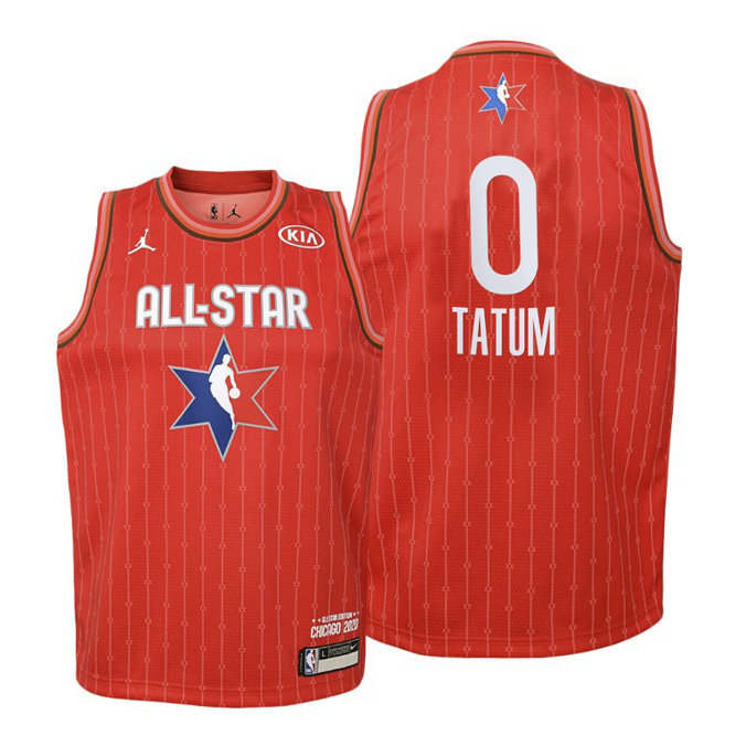 YOUTH #0 Jayson Tatum Red 2020 NBA All-Star Game Celtics Jersey
