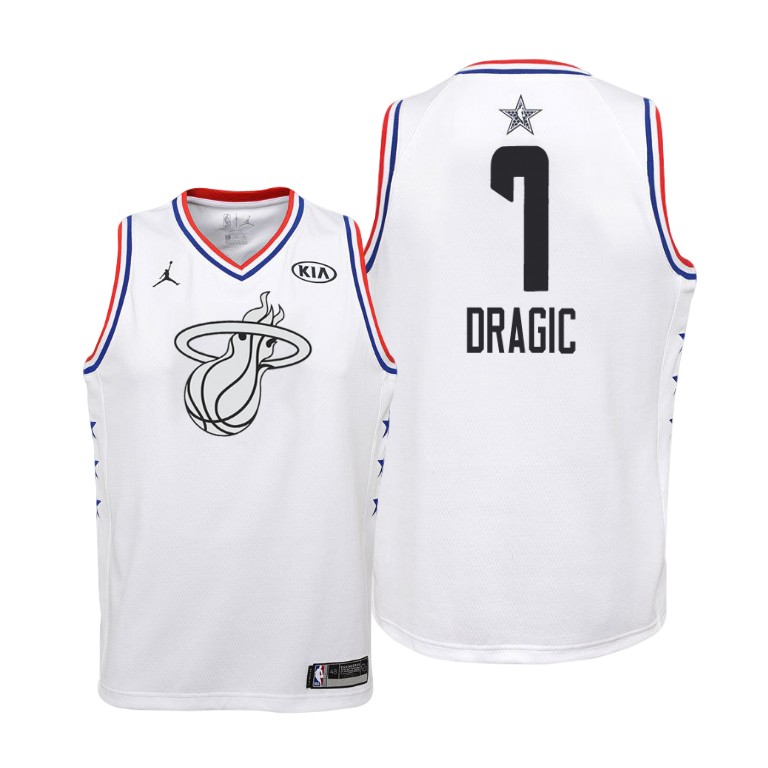 YOUTH Miami Heat #7 Goran Dragic 2019 All-Star White Jersey YOUTH Miami Heat #7 Goran Dragic 2019 All-Star White Jersey