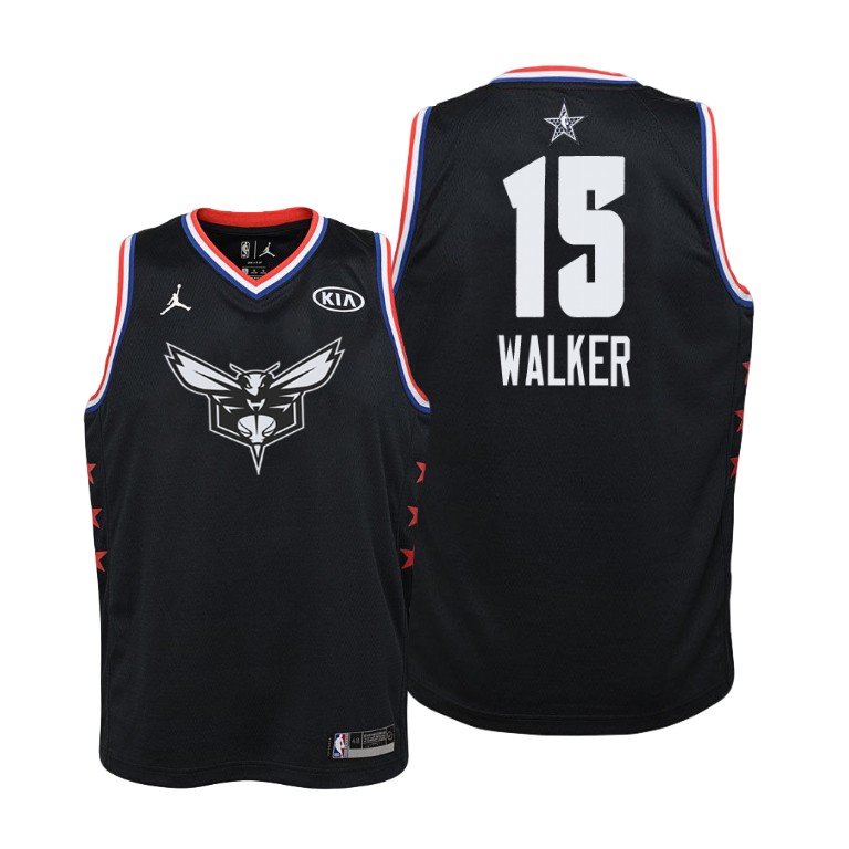 YOUTH Charlotte Hornets #15 Kemba Walker 2019 All-Star Black Jersey