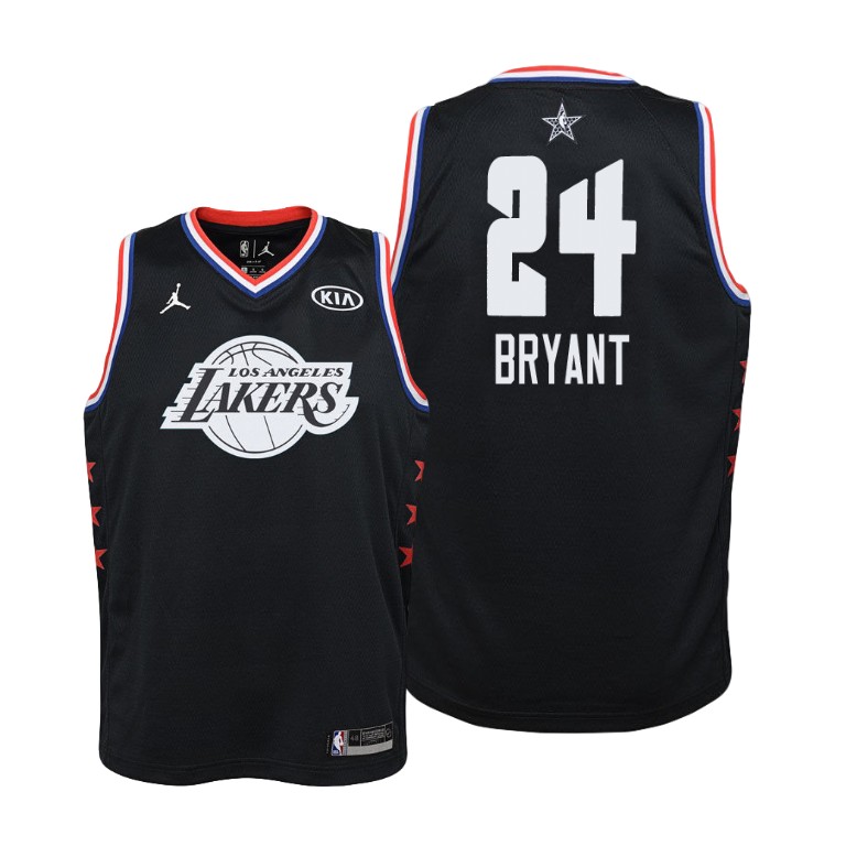 YOUTH Los Angeles Lakers #24 Kobe Bryant 2019 All-Star Black Jersey YOUTH Los Angeles Lakers #24 Kobe Bryant 2019 All-Star Black Jersey