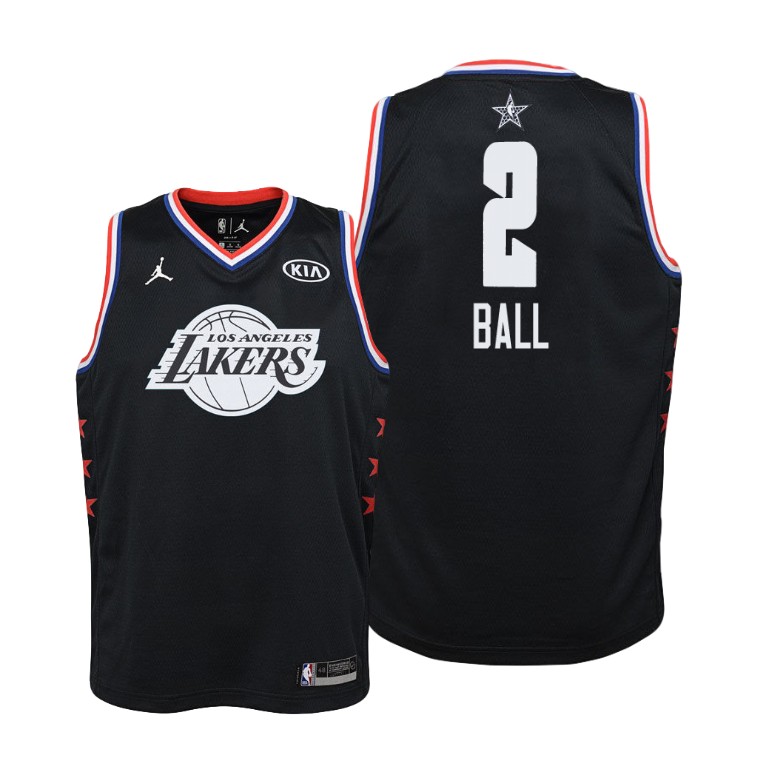 YOUTH Los Angeles Lakers #2 Lonzo Ball 2019 All-Star Black Jersey YOUTH Los Angeles Lakers #2 Lonzo Ball 2019 All-Star Black Jersey