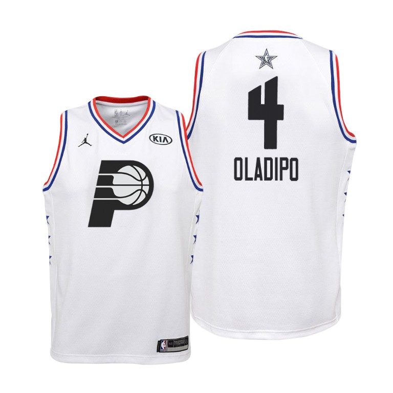 YOUTH Indiana Pacers #4 Victor Oladipo 2019 All-Star White Jersey