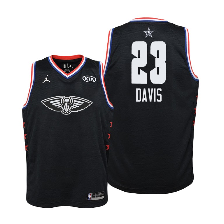 YOUTH New Orleans Pelicans #23 Anthony Davis 2019 All-Star Black Jersey YOUTH New Orleans Pelicans #23 Anthony Davis 2019 All-Star Black Jersey