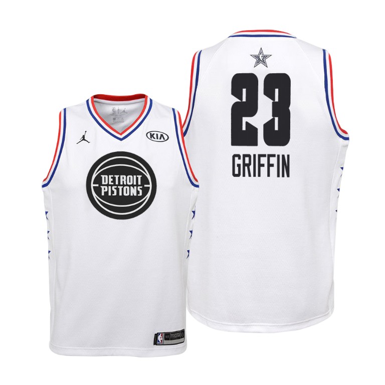 YOUTH Detroit Pistons #23 Blake Griffin 2019 All-Star White Jersey YOUTH Detroit Pistons #23 Blake Griffin 2019 All-Star White Jersey