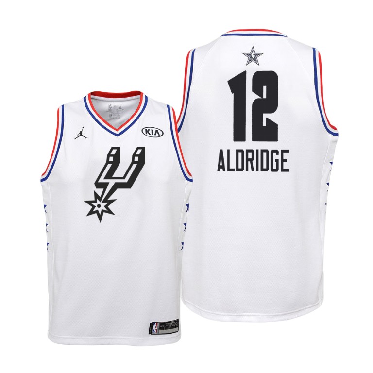YOUTH San Antonio Spurs #12 LaMarcus Aldridge 2019 All-Star White Jersey YOUTH San Antonio Spurs #12 LaMarcus Aldridge 2019 All-Star White Jersey