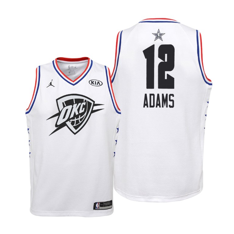 YOUTH Oklahoma City Thunder #12 Steven Adams 2019 All-Star White Jersey YOUTH Oklahoma City Thunder #12 Steven Adams 2019 All-Star White Jersey