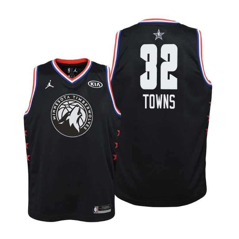 YOUTH Minnesota Timberwolves #32 Karl-Anthony Towns 2019 All-Star Black Jersey YOUTH Minnesota Timberwolves #32 Karl-Anthony Towns 2019 All-Star Black Jersey