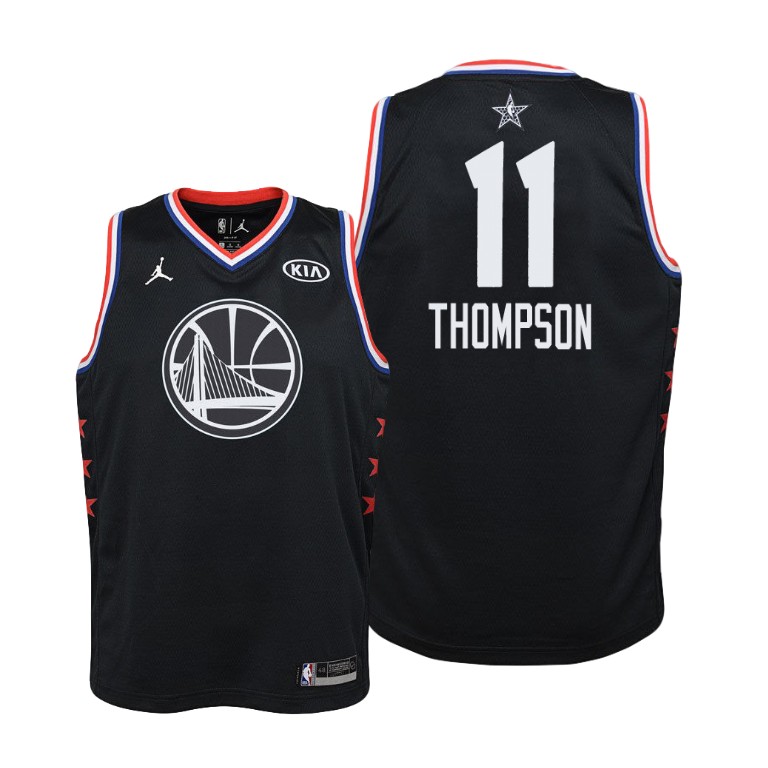 YOUTH Golden State Warriors #11 Klay Thompson 2019 All-Star Black Jersey YOUTH Golden State Warriors #11 Klay Thompson 2019 All-Star Black Jersey