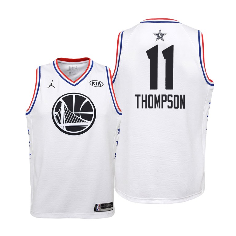 YOUTH Golden State Warriors #11 Klay Thompson 2019 All-Star White Jersey YOUTH Golden State Warriors #11 Klay Thompson 2019 All-Star White Jersey