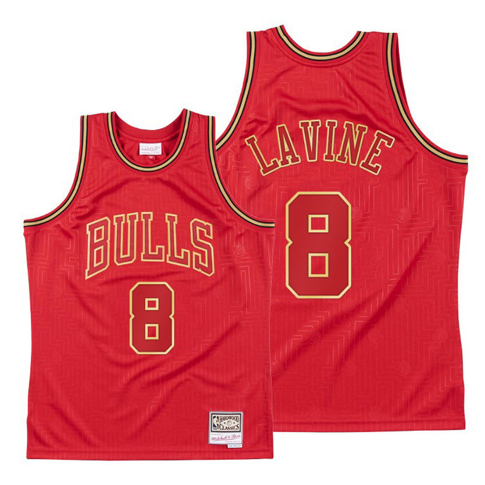 Zach LaVine 2020 CNY Chicago Bulls Red Throwback Jersey