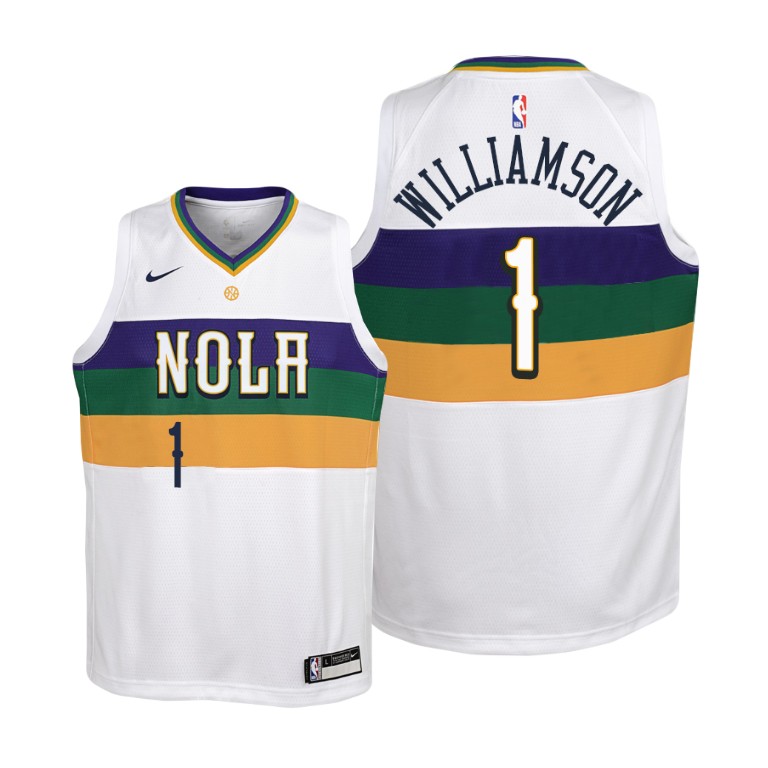 YOUTH 2019 Draft New Orleans Pelicans Zion Williamson 2019-20 City Jersey YOUTH 2019 Draft New Orleans Pelicans Zion Williamson 2019-20 City Jersey