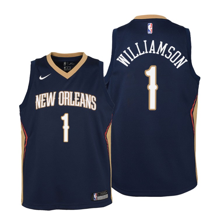 YOUTH 2019 Draft New Orleans Pelicans Zion Williamson 2019-20 Icon Jersey