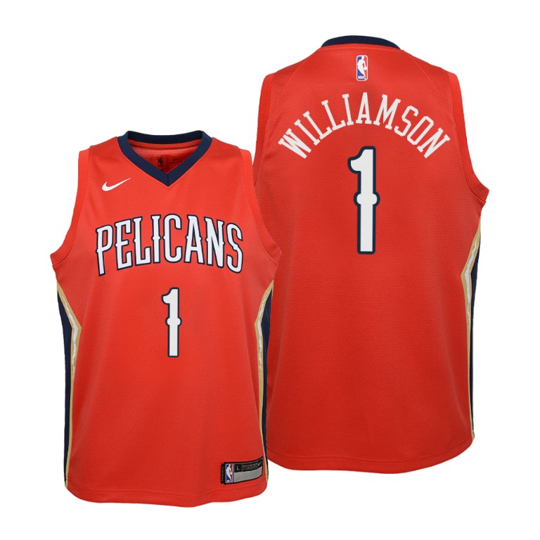 YOUTH 2019 Draft New Orleans Pelicans Zion Williamson 2019-20 Statement Jersey YOUTH 2019 Draft New Orleans Pelicans Zion Williamson 2019-20 Statement Jersey