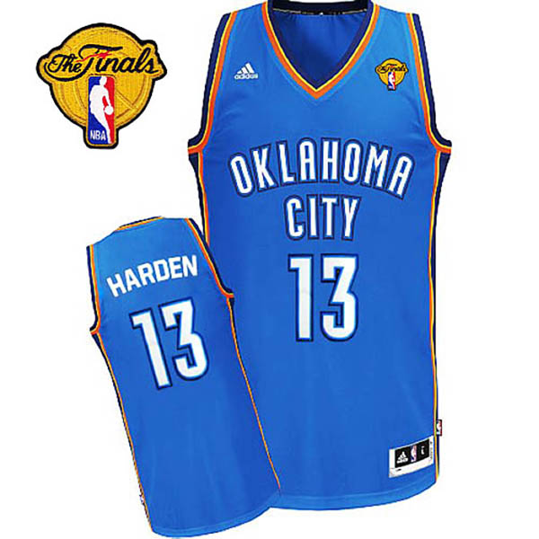 James Harden Thunder 2012 NBA Finals Game #13 Revolution 30 Swingman Blue Jersey