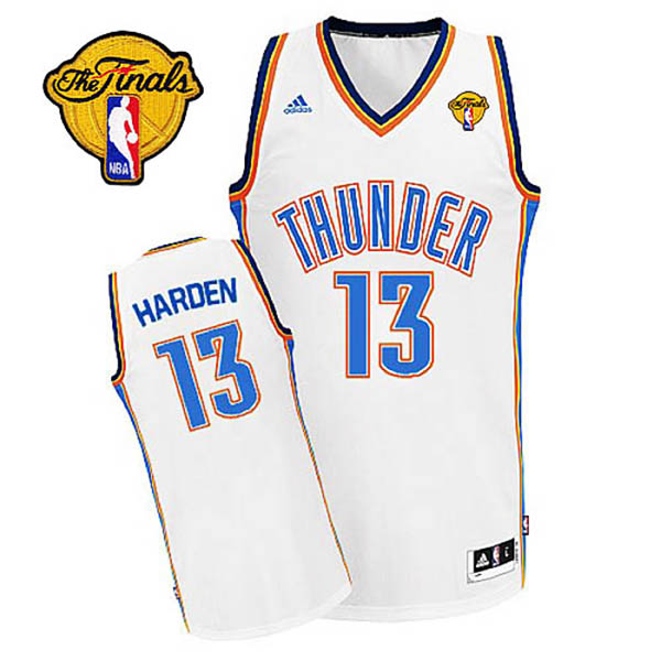 James Harden 2012 NBA Finals Game Oklahoma City Thunder #13 Revolution 30 Swingman Home Jersey