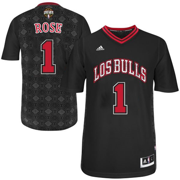 Derrick Rose Chicago Bulls #1 2014 Noches Enebea Swingman Black Jersey