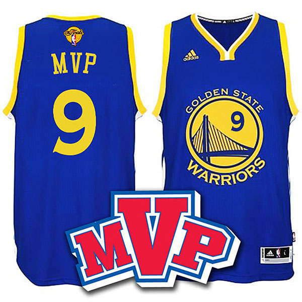 NBA 2015 Finals Warriors Andre Iguodala MVP New Swingman Blue Jersey