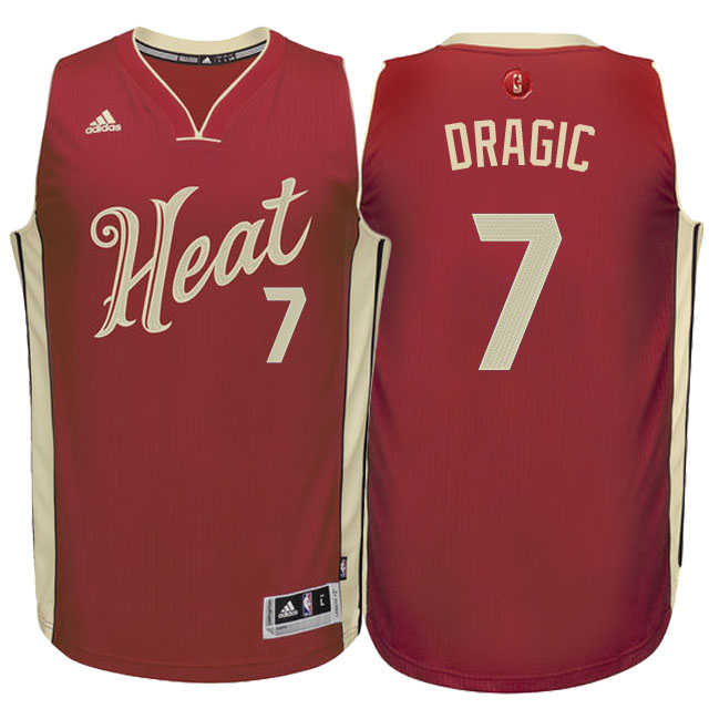 NBA 2015-16 Season Miami Heat #7 Goran Dragic Christmas Red Jersey NBA 2015-16 Season Miami Heat #7 Goran Dragic Christmas Red Jersey
