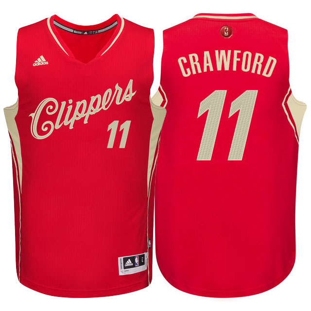 NBA 2015-16 Season Los Angeles Clippers #11 Jamal Crawford Christmas Red Jersey NBA 2015-16 Season Los Angeles Clippers #11 Jamal Crawford Christmas Red Jersey