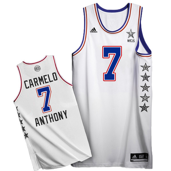 Carmelo Anthony 2015 NBA NYC All-Star Eastern Conference #7 White Jersey Carmelo Anthony 2015 NBA NYC All-Star Eastern Conference #7 White Jersey