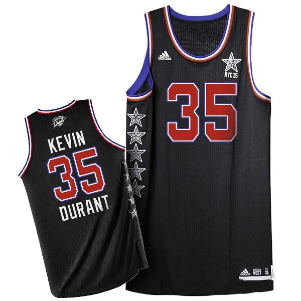 Kevin Durant 2015 NBA NYC All-Star Western Conference #35 Black Jersey Kevin Durant 2015 NBA NYC All-Star Western Conference #35 Black Jersey