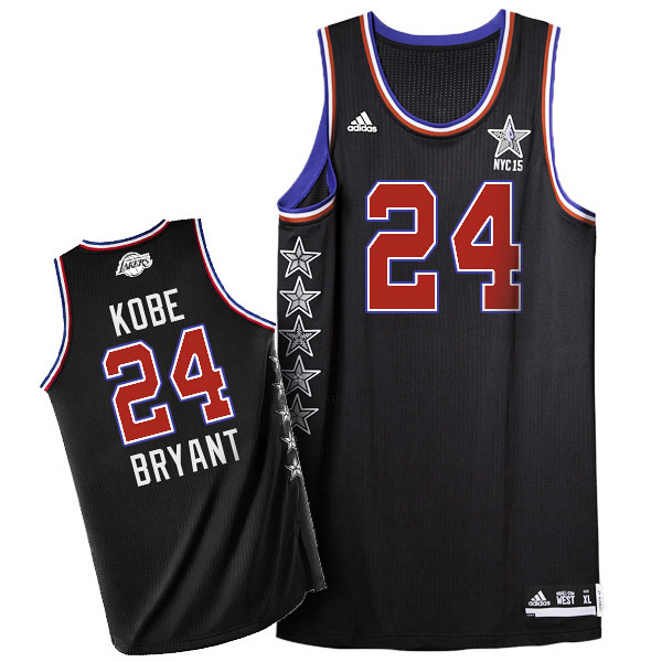 Kobe Bryant 2015 NBA NYC All-Star Western Conference #24 Black Jersey Kobe Bryant 2015 NBA NYC All-Star Western Conference #24 Black Jersey