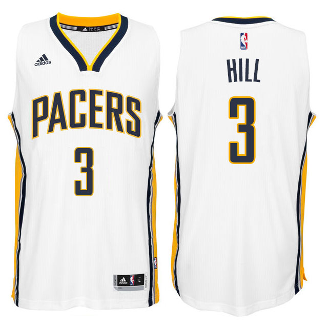 George Hill Indiana Pacers #3 2014-15 New Swingman Home White Jersey