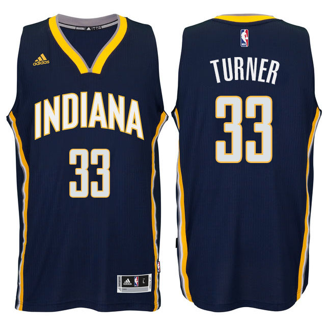 Myles Turner Indiana Pacers #33 2014-15 New Swingman Road Navy Jersey