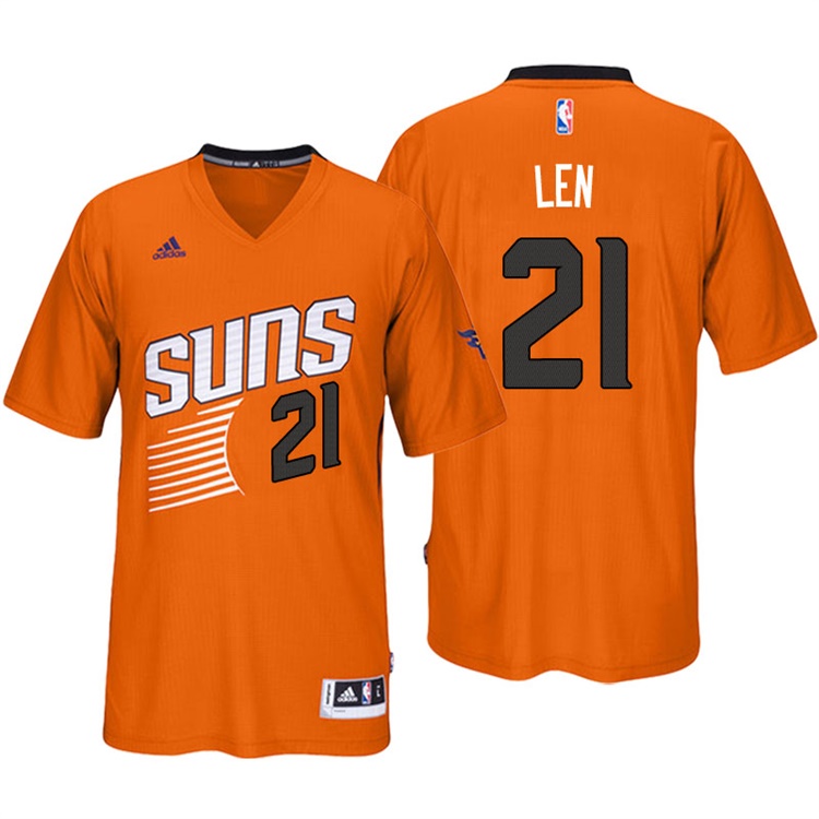 2016-17 Season Alex Len Phoenix Suns #21 New Swingman Orange Pride Sleeved Jersey
