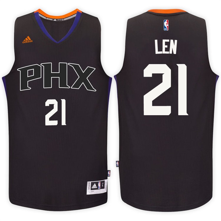 2016-17 Season Alex Len Phoenix Suns #21 New Swingman Alternate Black Jersey