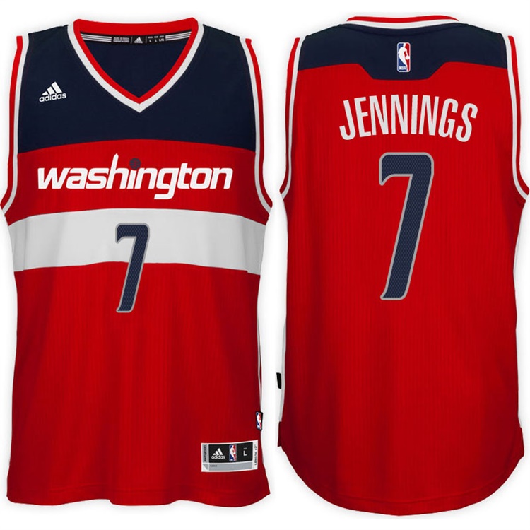 2016-17 Season Brandon Jennings Washington Wizards #7 New Swingman Road Red Jersey