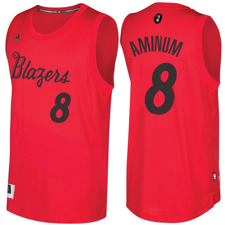 NBA Portland Trail Blazers #8 Al-Farouq Aminu Red 2016-17 Christmas Day Jersey