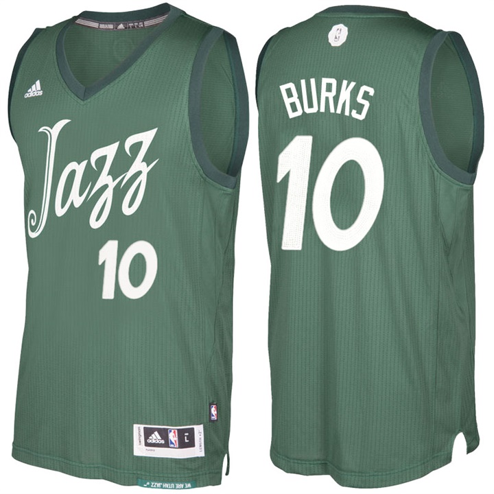 NBA Utah Jazz #10 Alec Burks Green 2016-17 Christmas Day Jersey NBA Utah Jazz #10 Alec Burks Green 2016-17 Christmas Day Jersey