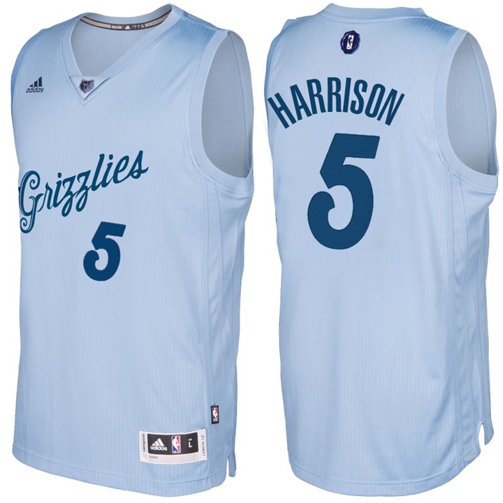 NBA Memphis Grizzlies #5 Andrew Harrison Light Blue 2016-17 Christmas Day Jersey